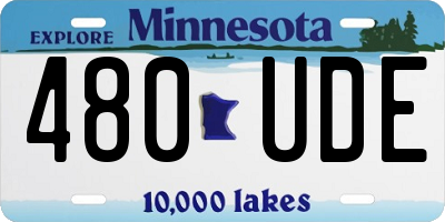 MN license plate 480UDE