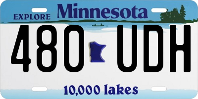 MN license plate 480UDH