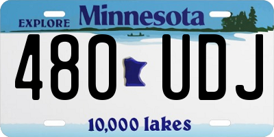 MN license plate 480UDJ