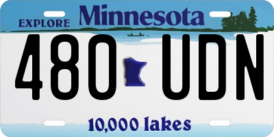 MN license plate 480UDN