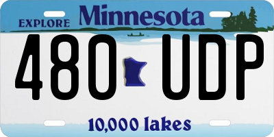 MN license plate 480UDP