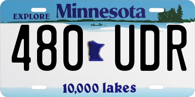 MN license plate 480UDR