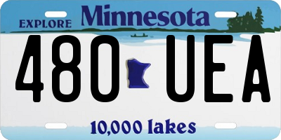 MN license plate 480UEA