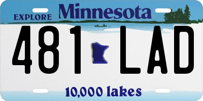 MN license plate 481LAD