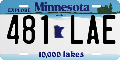 MN license plate 481LAE