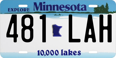 MN license plate 481LAH