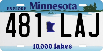 MN license plate 481LAJ