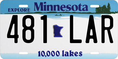 MN license plate 481LAR