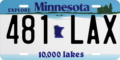 MN license plate 481LAX