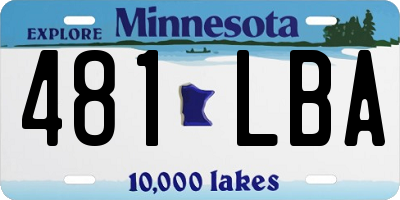 MN license plate 481LBA