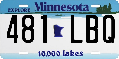 MN license plate 481LBQ