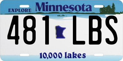 MN license plate 481LBS