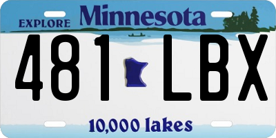 MN license plate 481LBX