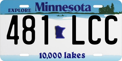 MN license plate 481LCC