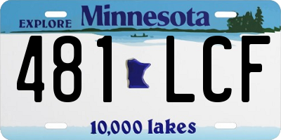 MN license plate 481LCF