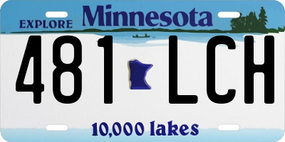 MN license plate 481LCH