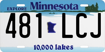 MN license plate 481LCJ