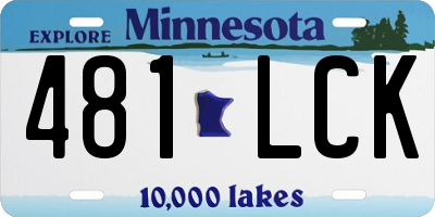 MN license plate 481LCK