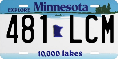 MN license plate 481LCM