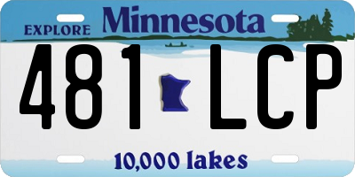 MN license plate 481LCP