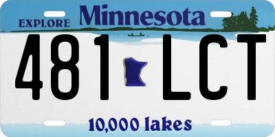 MN license plate 481LCT