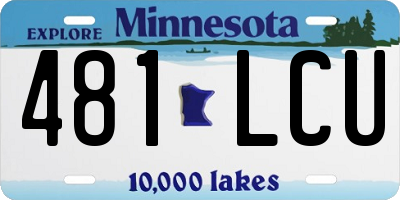 MN license plate 481LCU