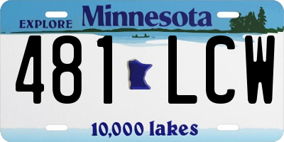 MN license plate 481LCW