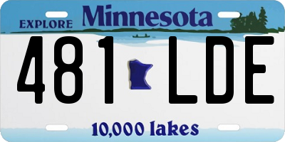 MN license plate 481LDE