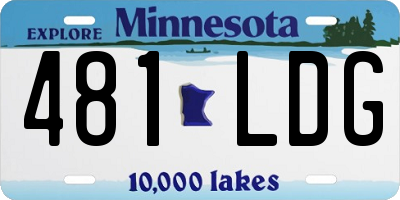 MN license plate 481LDG