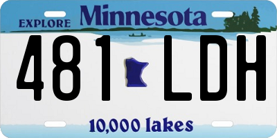 MN license plate 481LDH