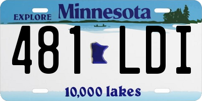 MN license plate 481LDI