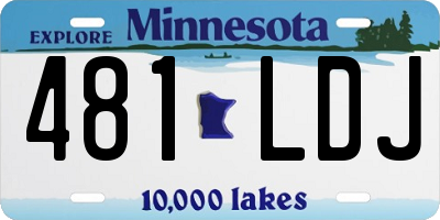 MN license plate 481LDJ