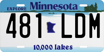 MN license plate 481LDM