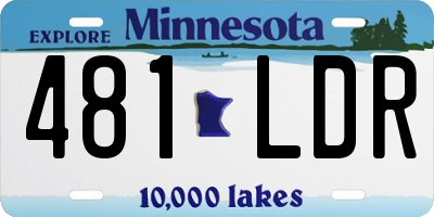 MN license plate 481LDR