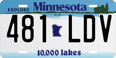 MN license plate 481LDV