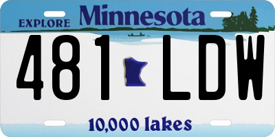 MN license plate 481LDW