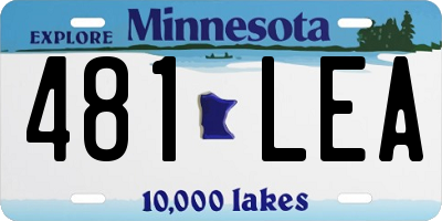 MN license plate 481LEA