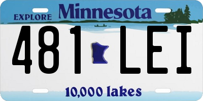 MN license plate 481LEI
