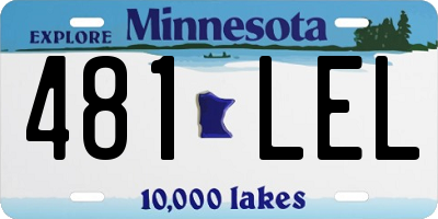 MN license plate 481LEL