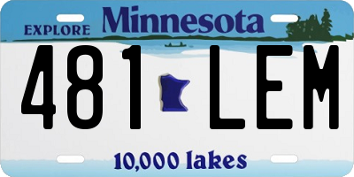 MN license plate 481LEM