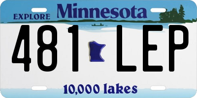 MN license plate 481LEP