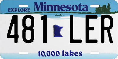 MN license plate 481LER