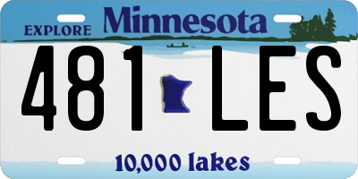 MN license plate 481LES