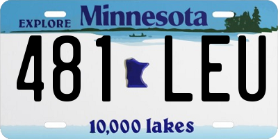 MN license plate 481LEU