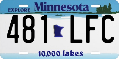 MN license plate 481LFC