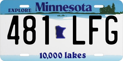 MN license plate 481LFG