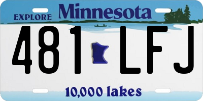 MN license plate 481LFJ