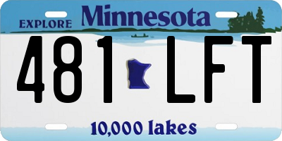 MN license plate 481LFT