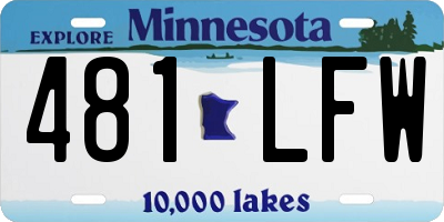 MN license plate 481LFW