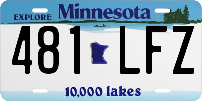 MN license plate 481LFZ